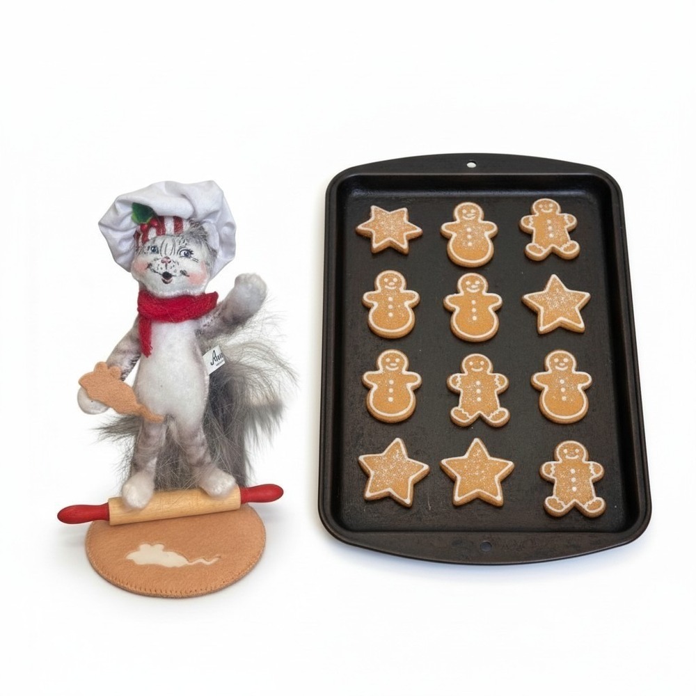 Annalee 2011‎ Cat Baker Chef Doll Whimsical Christmas Holiday Kitchen Decor Art